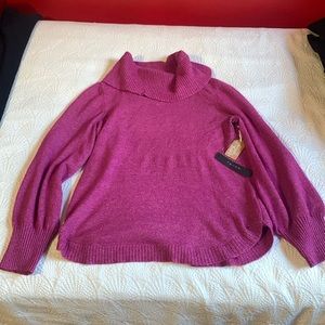 Purple turtleneck Tahari sweater